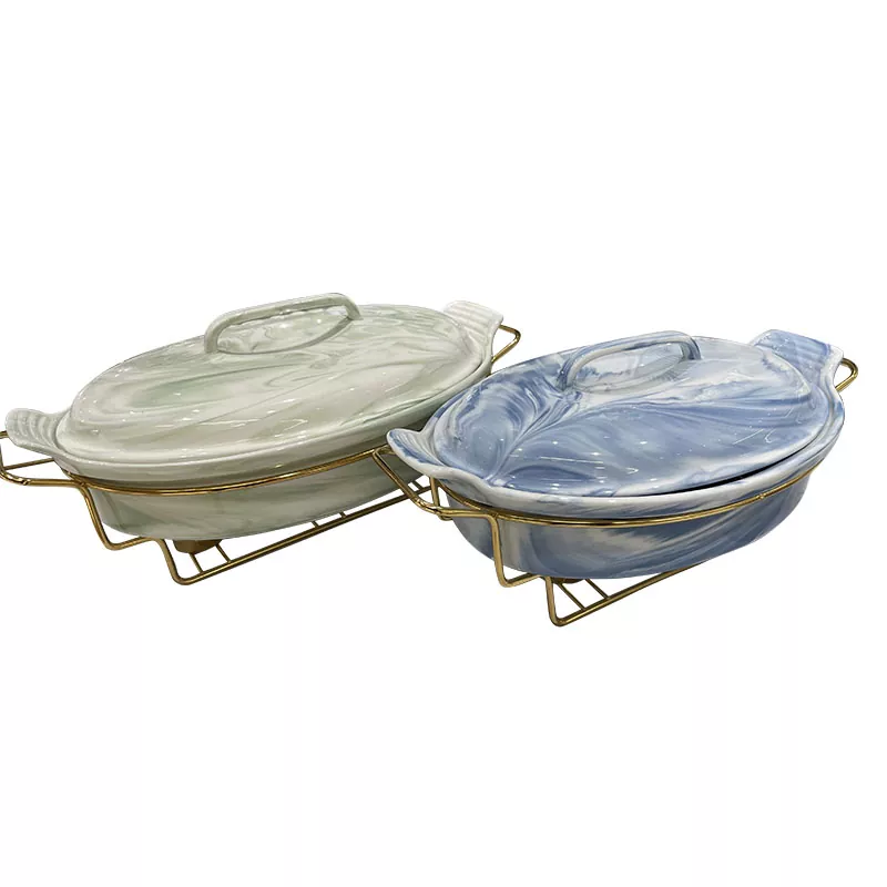 Elegancki marszalny talerz ceramiczny