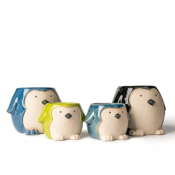Ceramiczne świeczniki w kształcie pingwina