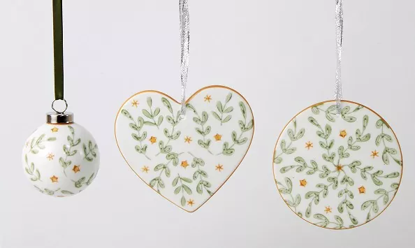 Unikalna, ręcznie wykonana ceramiczna dekoracja choinkowa